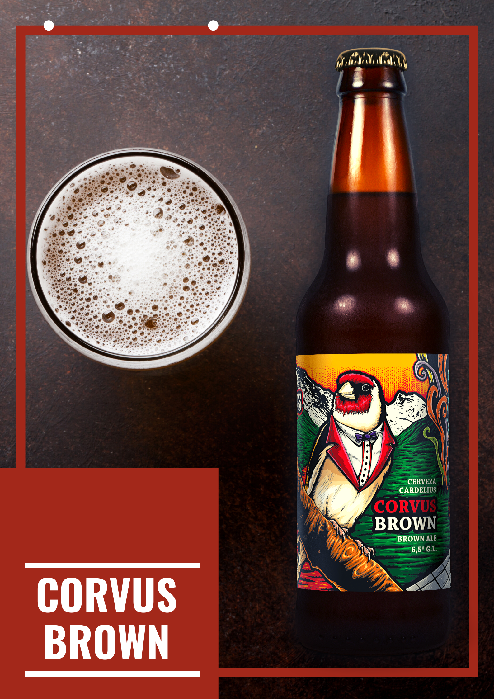 Botella Corvus Brown 330 cc (6,5% AbV)